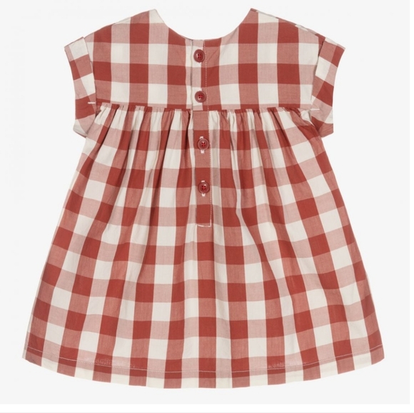 Petit Bateau Red Plaid Dress NWT - Picture 9 of 10